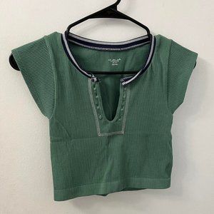 Urban Outfitters Out From Under Go For Gold Seamless Top in Dark Green Size XS/S